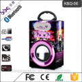 KBQ-08 4 pulgadas 1200mAh batería mini pequeño sistema de altavoces de karaoke con entrada de micrófono eco USB / TF / FM